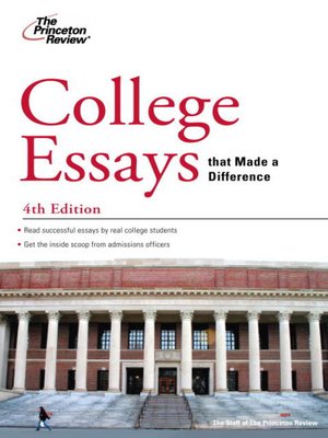 cover image of College Essays that Made a Difference